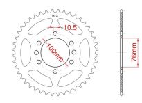 Steel rear sprocket 37 teeth