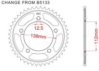 Steel rear sprocket 42 teeth