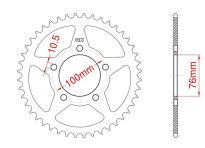 Steel rear sprocket 46 teeth