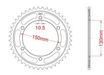 Steel rear sprocket 39 teeth