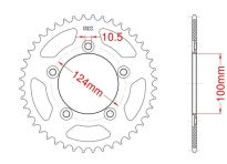 Steel rear sprocket 39 teeth