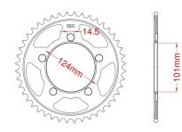 Steel rear sprocket 38 teeth