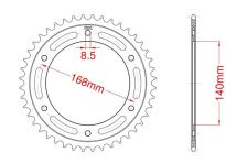 Aluminium rear sprocket 47 teeth