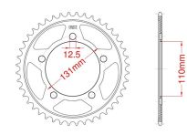 Steel rear sprocket 45 teeth