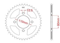 Steel rear sprocket 40 teeth