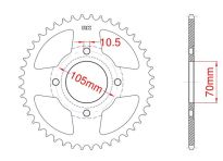 Steel rear sprocket 34 teeth