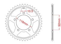 Steel rear sprocket 41 teeth