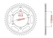 Steel rear sprocket 44 teeth