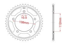 Steel rear sprocket 48 teeth