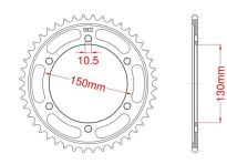 Steel rear sprocket 38 teeth