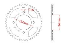 Steel rear sprocket 34 teeth