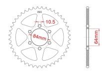 Steel rear sprocket 33 teeth