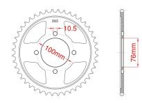 Steel rear sprocket 46 teeth