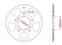 Steel rear sprocket 35 teeth