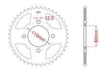 Steel rear sprocket 38 teeth