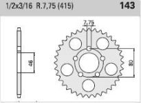 Steel rear sprocket 40 teeth