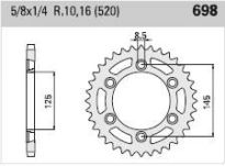 Steel rear sprocket 46 teeth