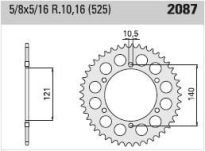 Steel rear sprocket 45 teeth