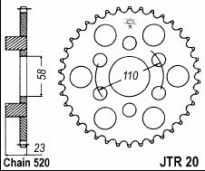 Steel rear sprocket 41 teeth