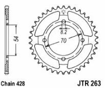 Steel rear sprocket 36 teeth