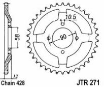 Steel rear sprocket 50 teeth