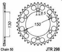 Steel rear sprocket 40 teeth