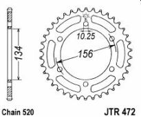 Steel rear sprocket 48 teeth