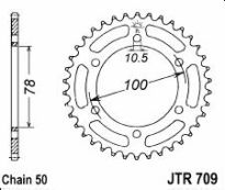 Steel rear sprocket 41 teeth