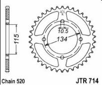 Steel rear sprocket 50 teeth