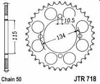 Steel rear sprocket 44 teeth