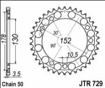 Steel rear sprocket 46 teeth