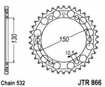 Steel rear sprocket 47 teeth