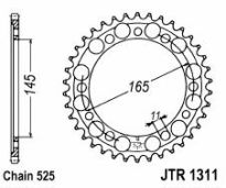 Steel rear sprocket 45 teeth