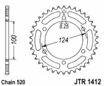 Steel rear sprocket 37 teeth