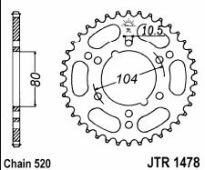 Steel rear sprocket 36 teeth