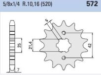 Front sprocket 16 teeth