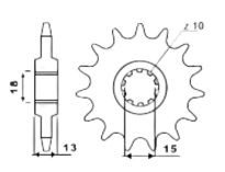 Front sprocket 13 teeth