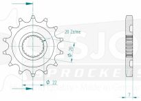 Front sprocket 14 teeth