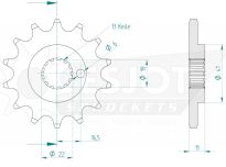 Front sprocket 14 teeth