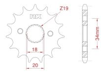 Front sprocket 15 teeth