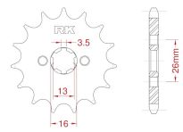 Front sprocket 15 teeth