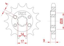 Front sprocket 13 teeth