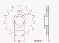 Front sprocket 17 teeth