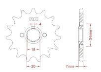 Front sprocket 14 teeth