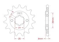 Front sprocket 14 teeth