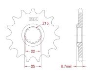 Front sprocket 15 teeth