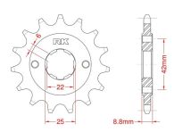 Front sprocket 15 teeth