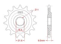 Front sprocket 14 teeth