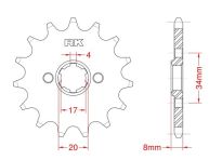 Front sprocket 13 teeth