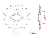 Front sprocket 13 teeth